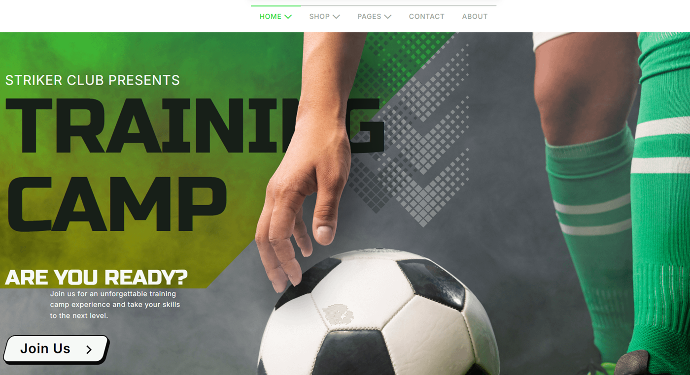 Fussballverein Webseite Beispiel