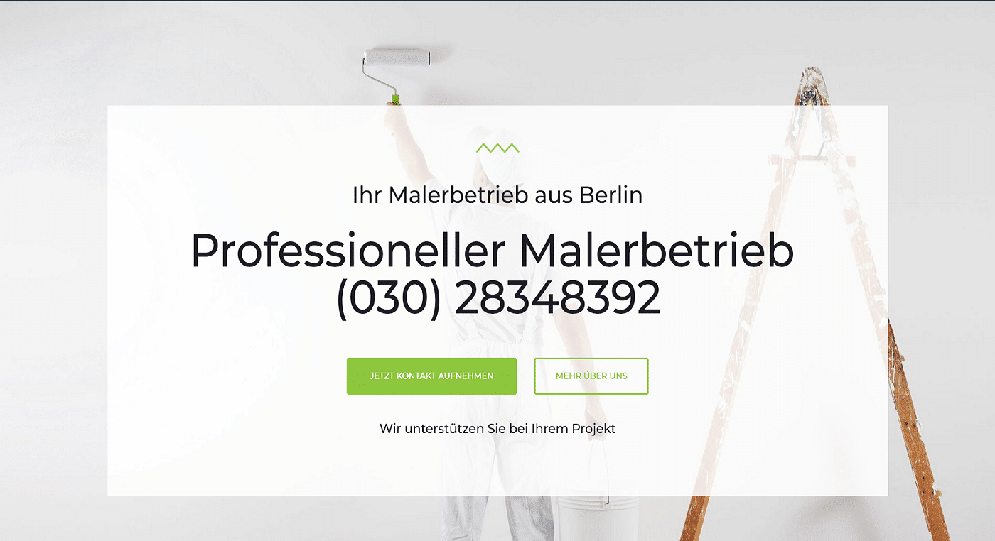 Webseite Beispiel Malerbetrieb