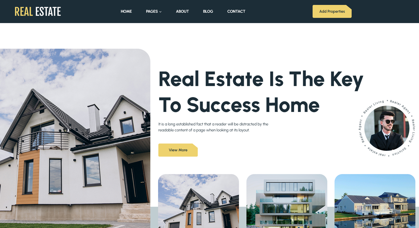 Immobilienmakler Webseite Beispiel